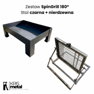 Zestaw SpinGrill 180° hybryda – grill obrotowy + palenisko